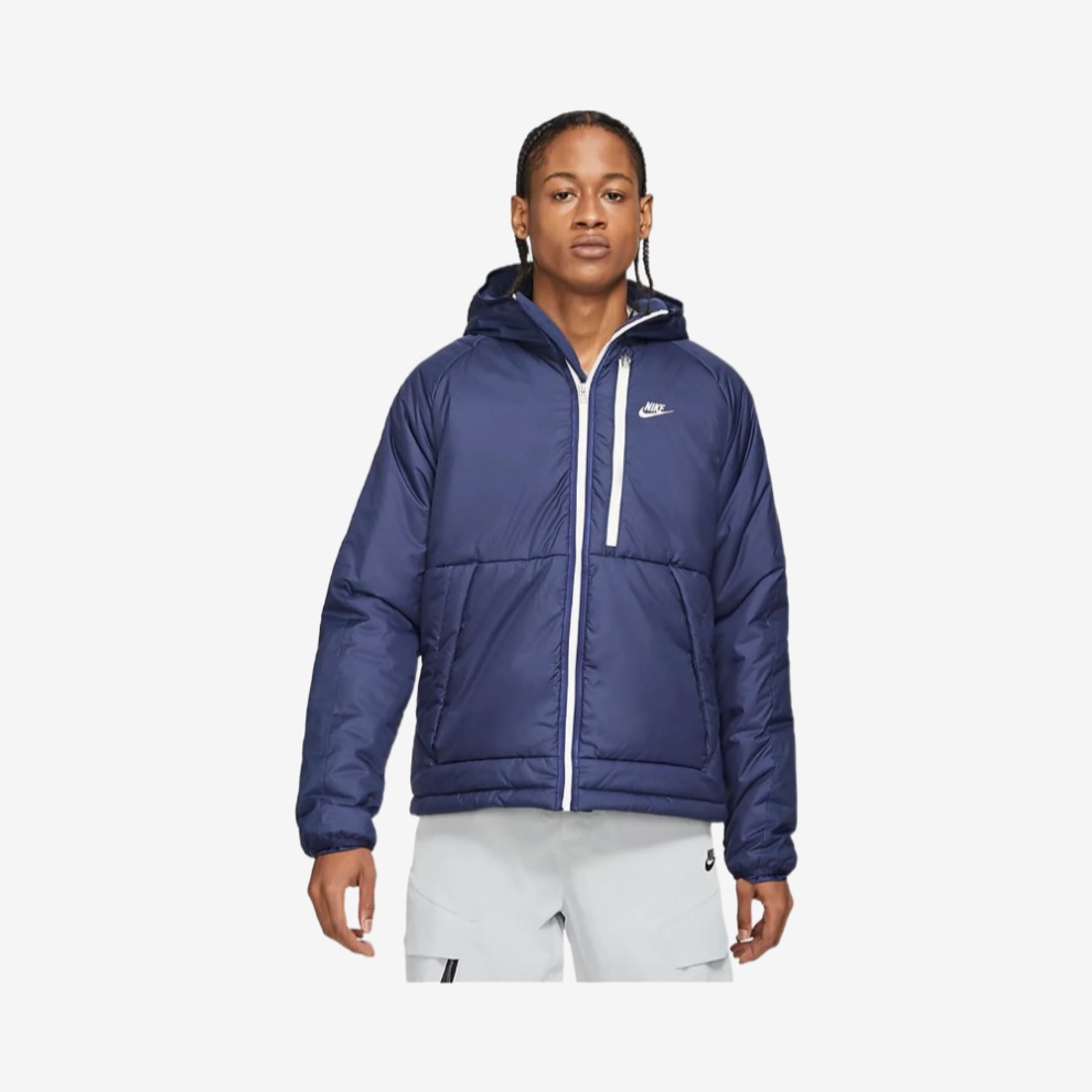 Nike (S, Blue) Sportswear Therma-Fit Legacy Men's Full-Zip Hooded Jacket