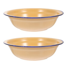 Bacia de esmalte, conjunto com 2 unidades, multiuso para cozinha.