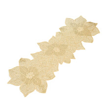 Gold PVC Floral Table Runner 35 x 12 in