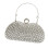 Nylon Party Purse With Rhinestones Design Shoulder Bag-Silver 1