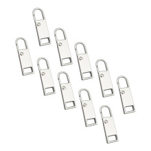 10PCS Metal Zipper Handle Mend Fixer Replacement Zipper-Silver