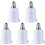 Set van 5 hittebestendige E12 naar E26 fittingadapters 1