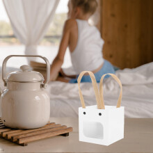 Vita goodiebags i kartong, 10x10x10cm (12 st)