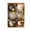 6 Pack Glass Christmas Tree Ornaments 6cm 1
