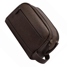 Multi Compartment Makeup Bag with Handy Handle and-Coffee