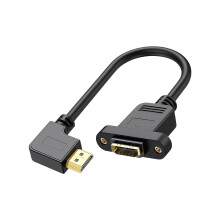 Adaptateurs HDTV à 90 degrés avec supports à vis,-Plier à droite