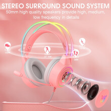 Stereoheadset med mikrofon til Xbox One PC Switch 3,5 mm 50 mm