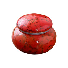 Elegante keramische herdenkingsurn crematiedoos voor-Rood