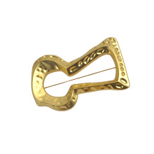 Fashionable Minimalists Line Brooch Sturdy-Large matte gold