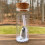 Glas-Botschaftsflasche mit Mini-Pinguin und Schneeflocken 1