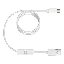 Câble de chargement USB C en PVC de qualité, câble-Blanc