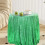 Nappe ronde à sequins vert menthe 119 cm 1