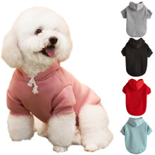 Sweat-shirt à capuche en polyester pour chien – Haut d'hiver chaud pour animaux de compagnie