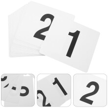 Black Plastic Table Number Cards for Weddings, 150 pcs