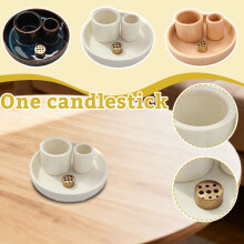 Ceramic Candle Holder – Nordic Style, 5x2 in, 1 pc