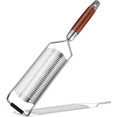 Professional Lemon Zester & Grater with Wood Handle