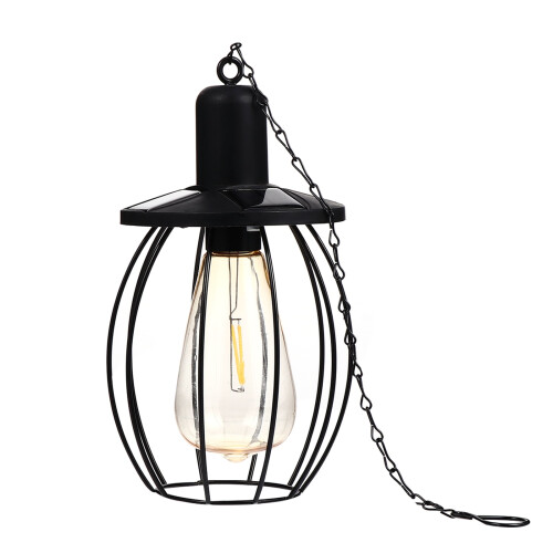 Retro Solar Hanging Lamp Wrought Iron Pendant