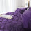 7-Piece Queen Purple Comforter Set with Sheets and Ruffled 1