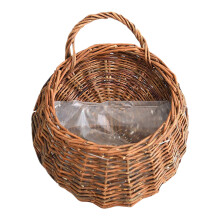 Panier suspendu en osier fait main – Jardinière murale naturelle