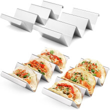 Zestaw 4 tacek do taco ze stali nierdzewnej