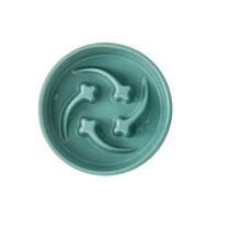 Pet Food Bowl With Stable Base Slow Feed For-Light Green 2