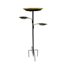 Durable Wrought Iron Feeder And Dish For Backyard Wildlife-1