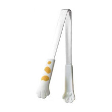 Stainless Steel Cat Paw Ice Tongs, White