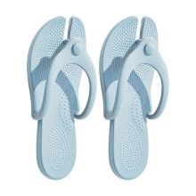 Men Women Flip Flops Foldable Detachable Beach Slippers-Blue L