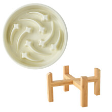 Antislip Slow Feeder-kom voor katten en kleine honden-Wit 2A