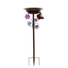 Freestanding Decorative Ground Mounted Bird Bath And-caise