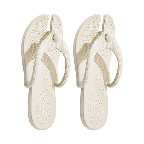 Lightweight Slip Resistant Foldable Flip Flops Perfect-White M