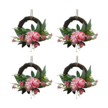 Artificial Floral Wreath Set of 4 for Indoor & Outdoor Use