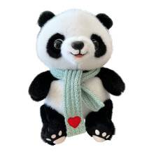 Panda plüssjáték sállal 9,5 hüvelyk