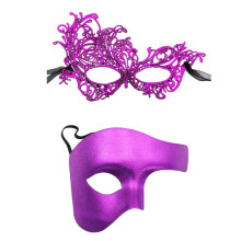 Demi-masque de fête confortable et respirant, conçu pour-Violet
