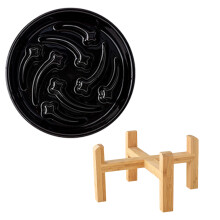 Nonslip Slow Feeder Bowl For Cats And Small Dogs Easy-Black 2A