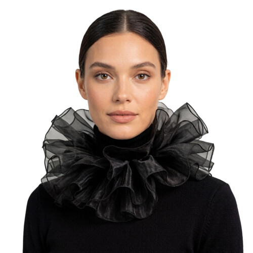 Elizabethan False Collar Victorian Styles Detachable-Black