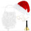 (Set 11) Weihnachtsmann-Dekorationsset: Mütze, Bart, Handschuhe, Brille, Gürtel 1