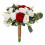 Buquê de noiva artificial – Flores de seda vermelhas e brancas 1