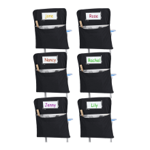 6er-Pack schwarze Aufbewahrungstaschen für Schulstühle