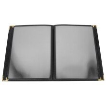 Fekete PVC étlap borító 32x25cm