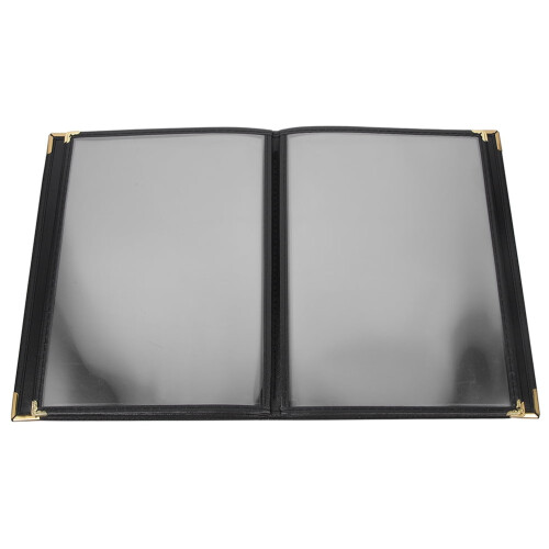 Fekete PVC étlap borító 32x25cm