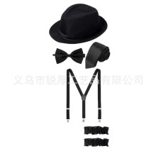 (Set 3) Accessori per costume di Halloween e Carnevale: sigaro finto, fumo di sigaro finto, travestimento da gangster Gatsby.
