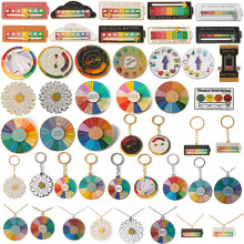 My social energy brooch can move expression management mobile badge rainbow turntable keychain necklace 47 piece set