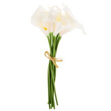 Conjunto de flores artificiais de copo-de-leite com hastes de PU