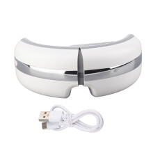 Eye care device with heat compression, heated eye massager with Bluetooth music compatibility, portable eye spa with massage modes and