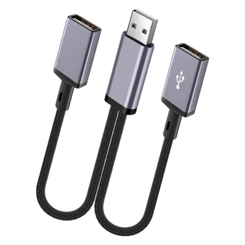 Mobile Phone Adapter USB to Type-2 USB female straight head