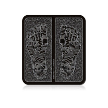 Foldable design EMS foot massager with remote control and LCD screen. TENS technology for deep muscle relaxation. Lightweight, portable