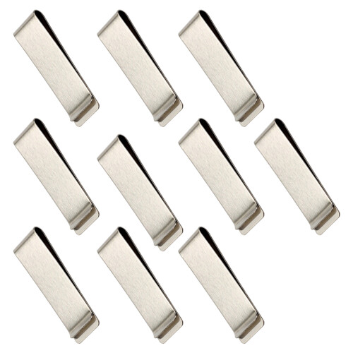 10Pcs Multipurpose Metal Paper Clip Notebook Pen-No. 3 silver