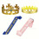 (Crown Set) Set di 4 pezzi composto da occhiali da sole hippie, orecchini e collana piatta. 1