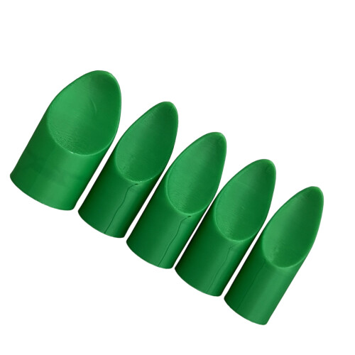 5pcs Comfortable Garden Finger Gloves With Plastic-Green